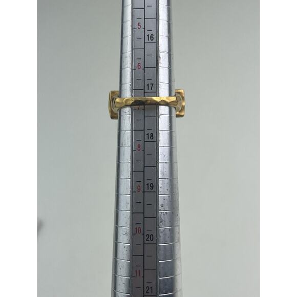 Satya Textured Gold Tone Tree Branch Ring Size 7 - Picture 10 of 10